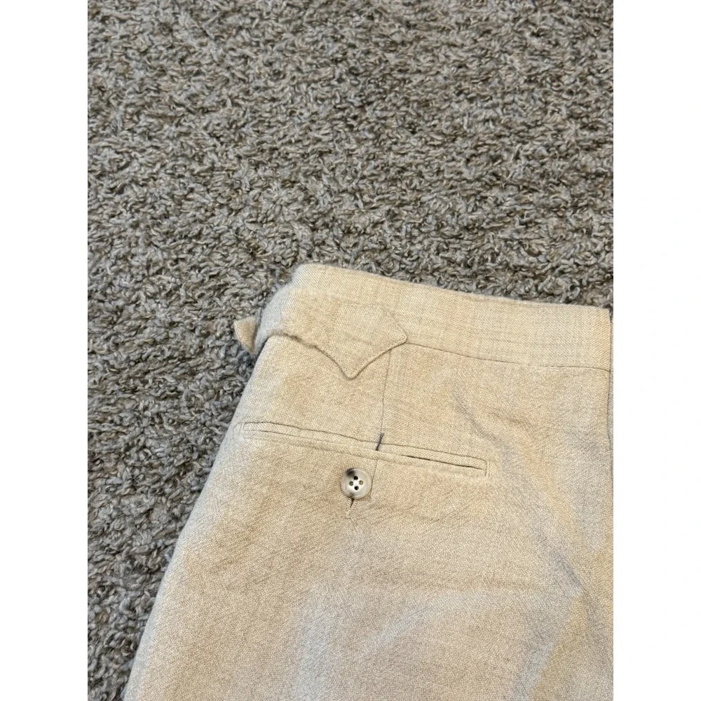 Suitsupply Zigo CZ Mens Pure Wool 4-Ply Pleated Trousers Side Adjusters 28x28